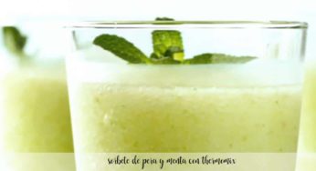 Sorbete de pera y menta con Thermomix