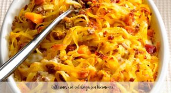 Tallarines con calabaza con Thermomix