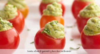 Tomates rellenos con guacamole y huevo duro con Thermomix