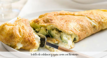 Tortilla de calabacín y queso crema con Thermomix