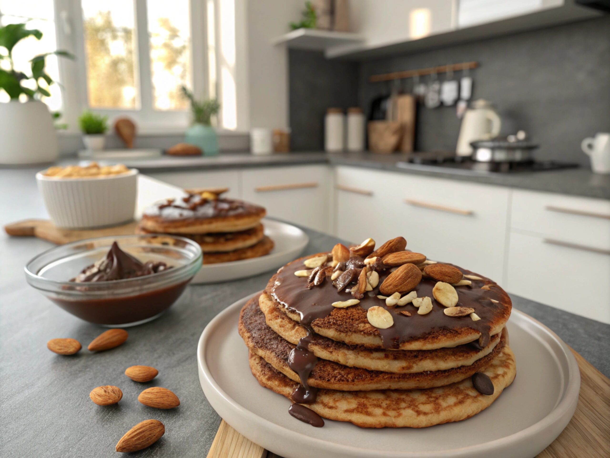 Tortitas integrales con almendra y chocolate con Thermomix