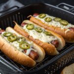 Hot Dogs Picantes con Extra de Queso en Freidora de Aire - airfryer