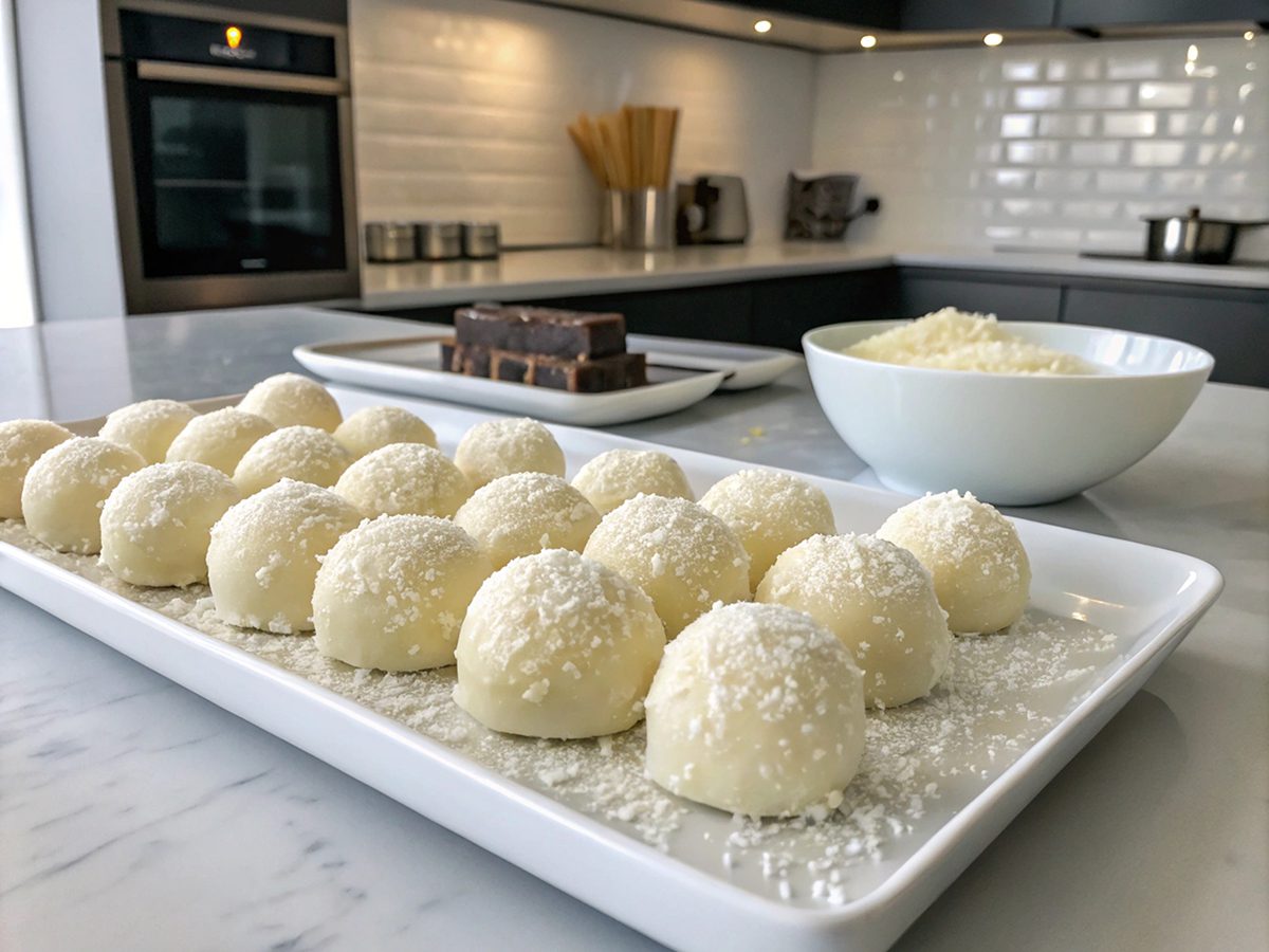 Trufas de Chocolate Blanco y Coco conThermomix