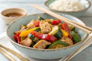 Salteado de pollo con verduras en Thermomix