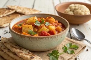 Guiso de lentejas rojas con patatas y coliflor en Thermomix