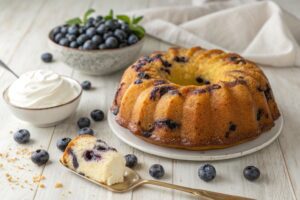Bundt Cake de Limón y Arándanos con Freidora de Aire