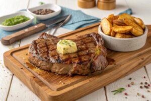 Chuleta de Cerdo con Mantequilla de Hierbas en la Freidora de Aire