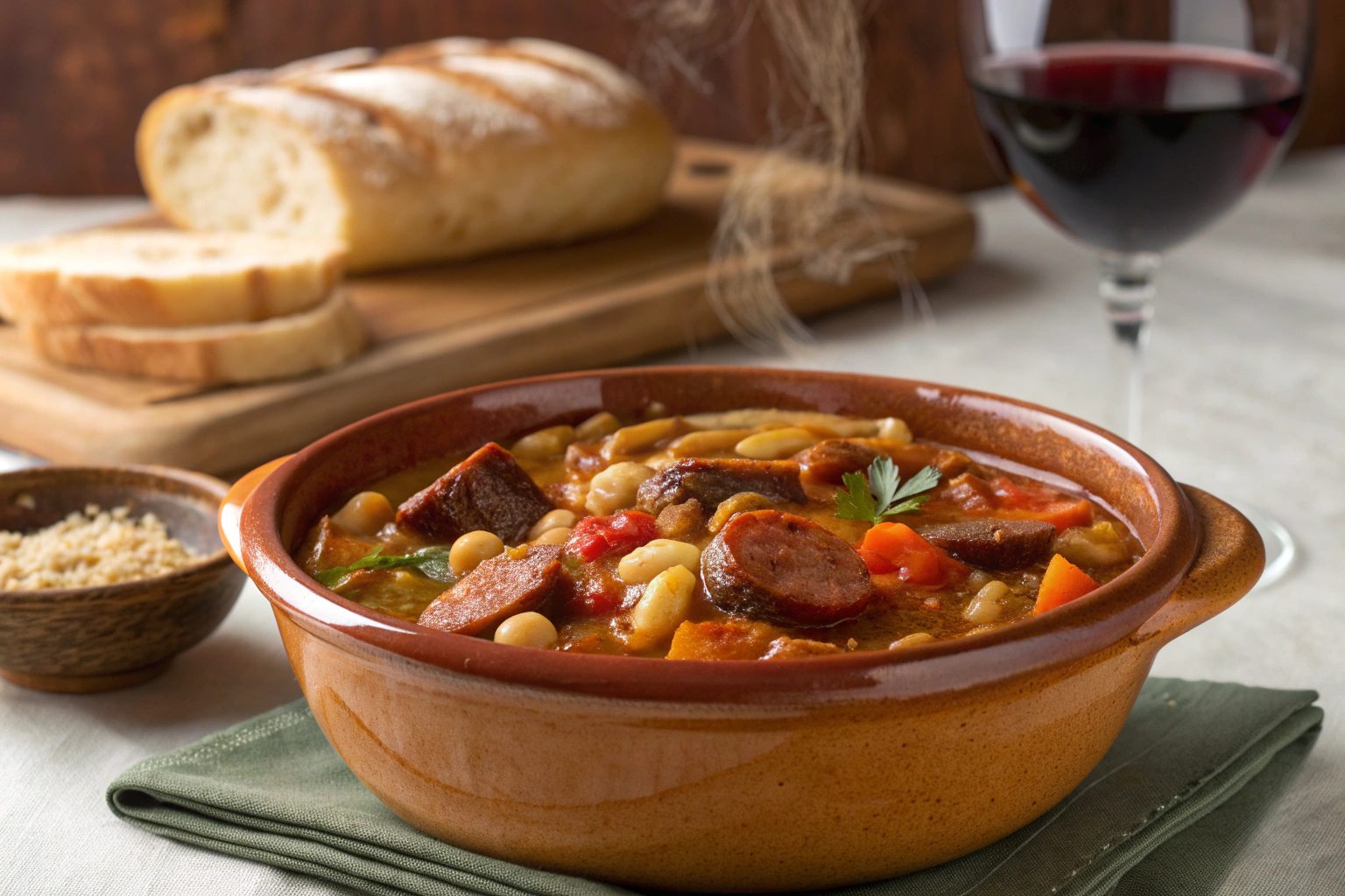 Alubias con verduras en freidora de aire