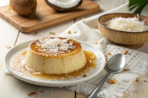 Flan de coco en freidora de aire