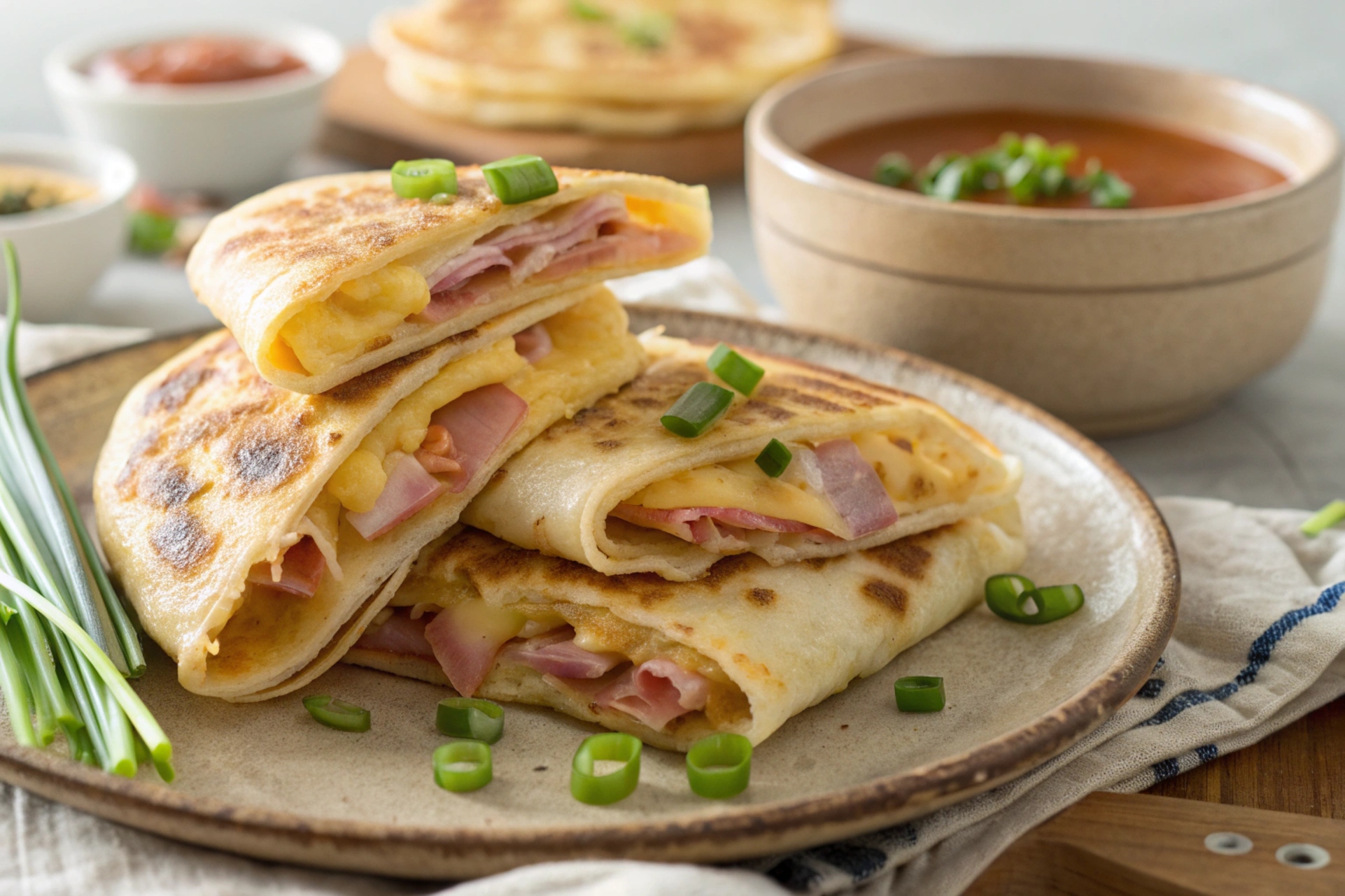 Panqueques de jamón y queso irresistibles en freidora de aire - air fryer