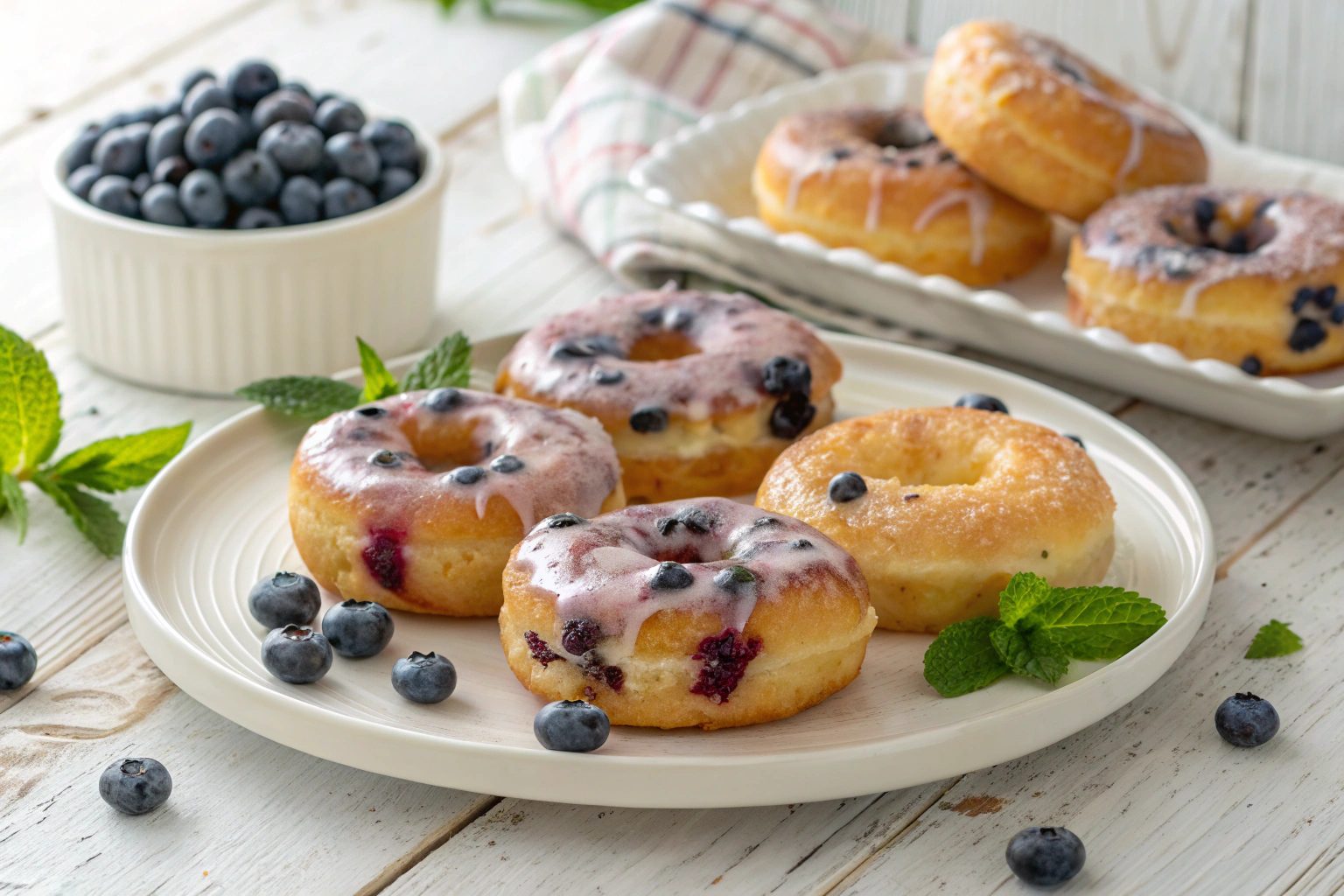 Donuts de arándanos con freidora de aire - air fryer