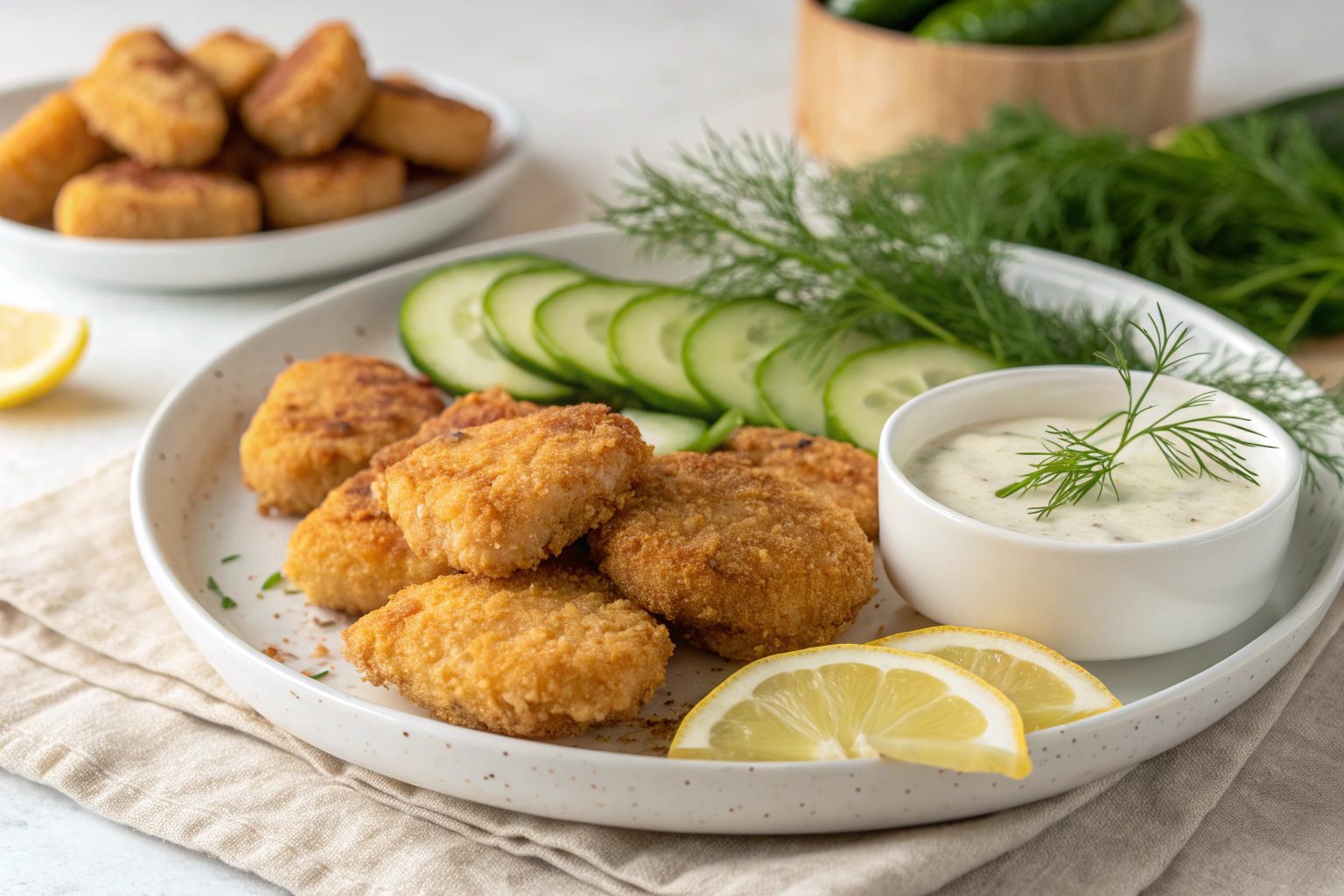 Nuggets de pollo al eneldo: crujientes y jugosos en freidora de aire