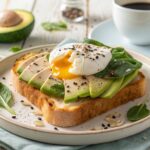 Tostada de Huevo Escalfado con Pavo y Queso en Air Fryer