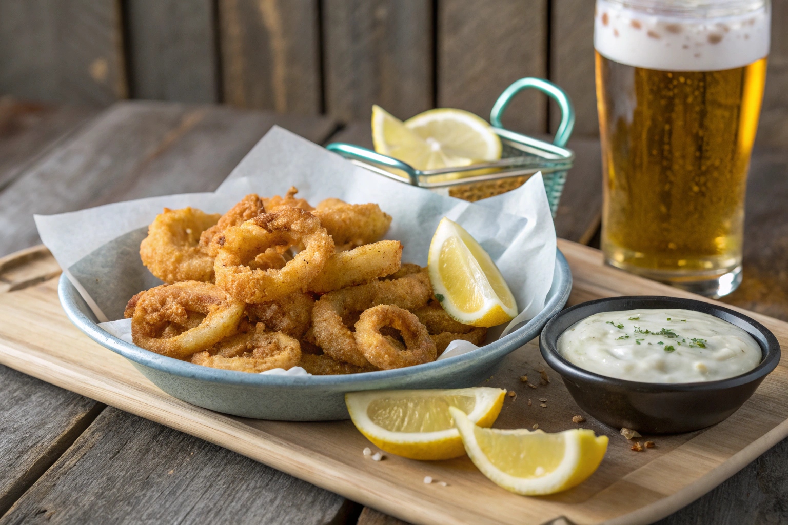 Calamares a la romana o andaluza en freidora de aire - air fryer