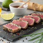 Filetes de atún en freidora de aire