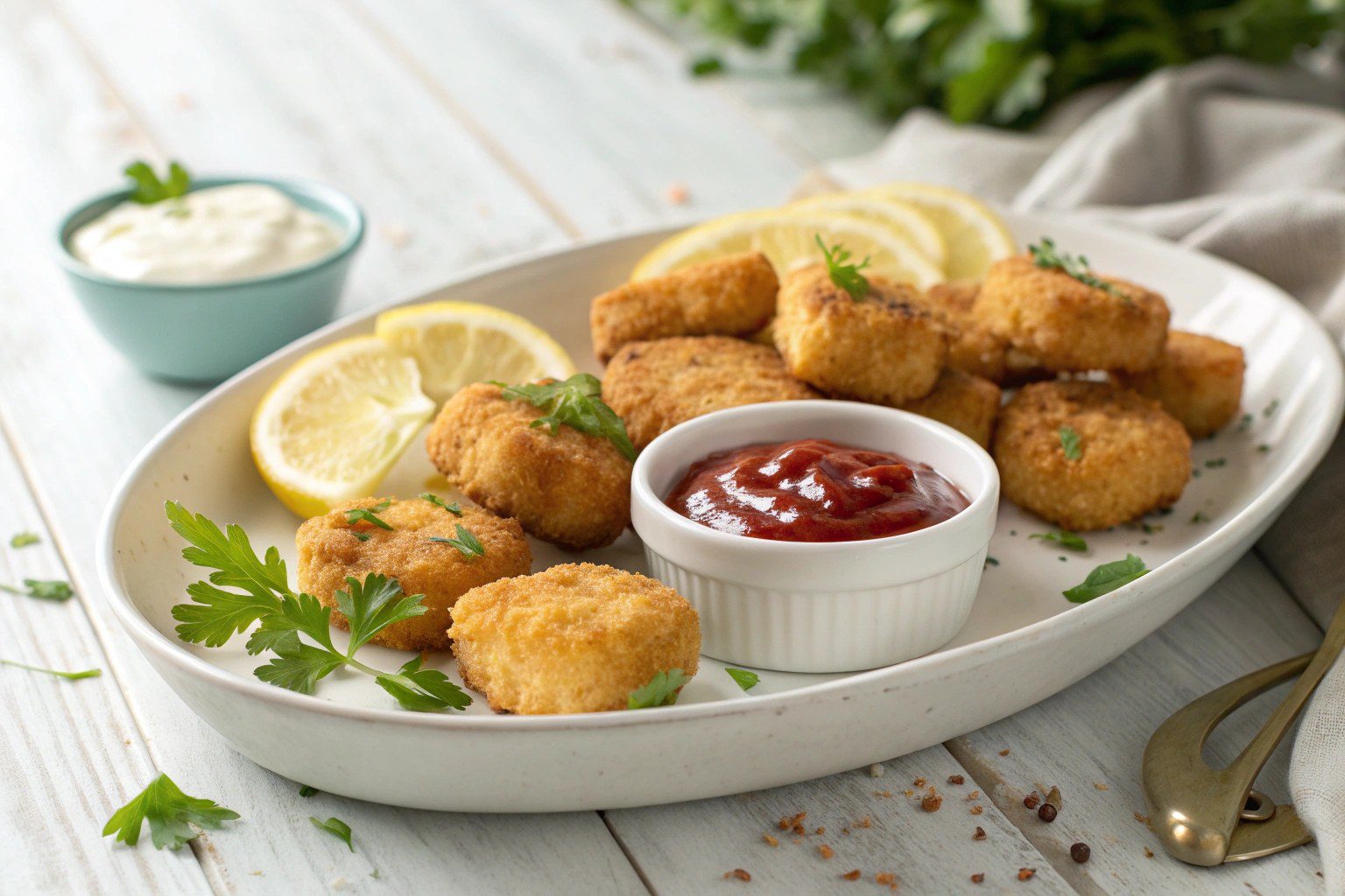 Nuggets de merluza en freidora de aire - airfryer