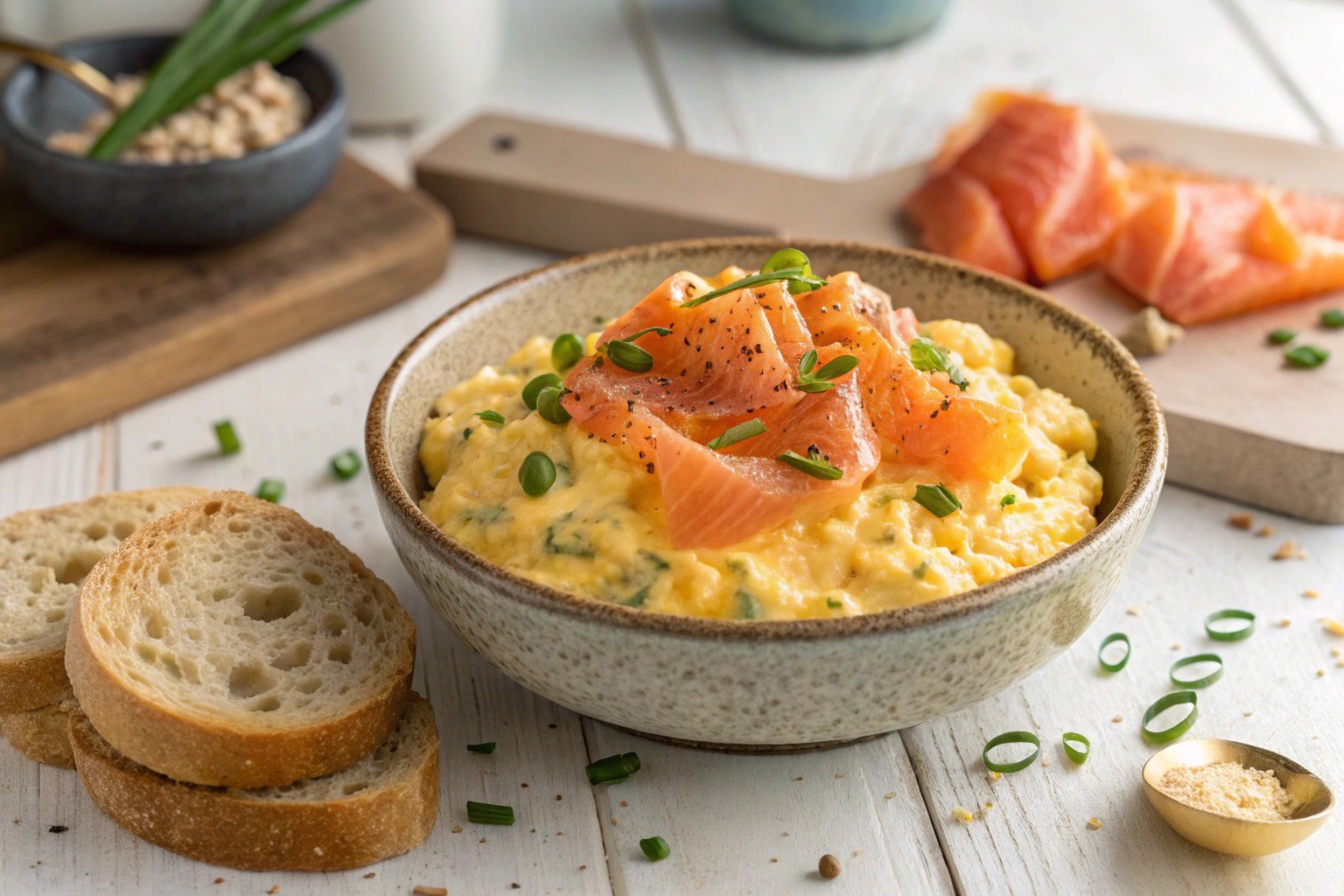 Revuelto de Salmón y Queso Crema en freidora de aire