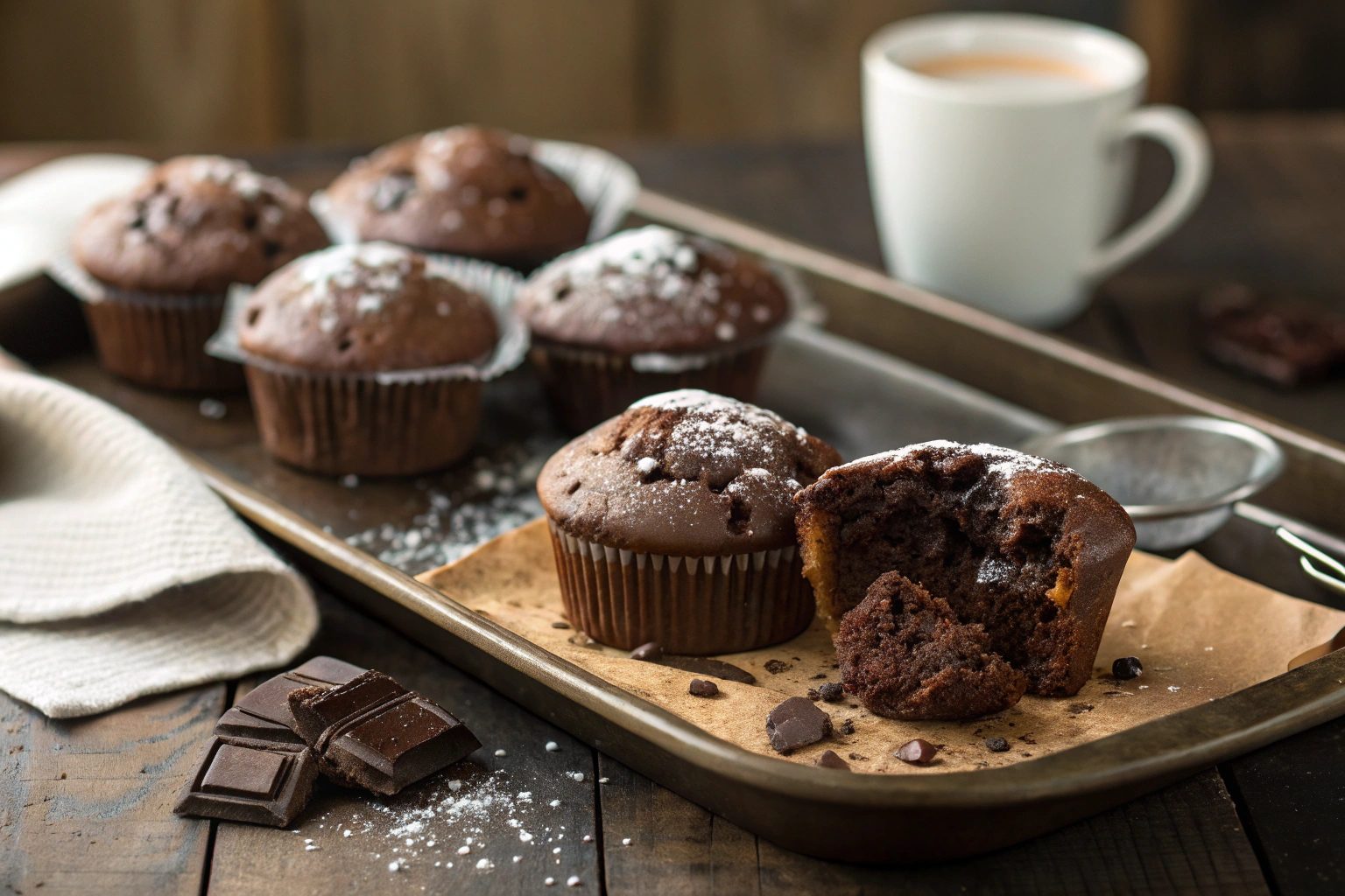 Muffins de chocolate irresistibles en freidora de aire - airfryer