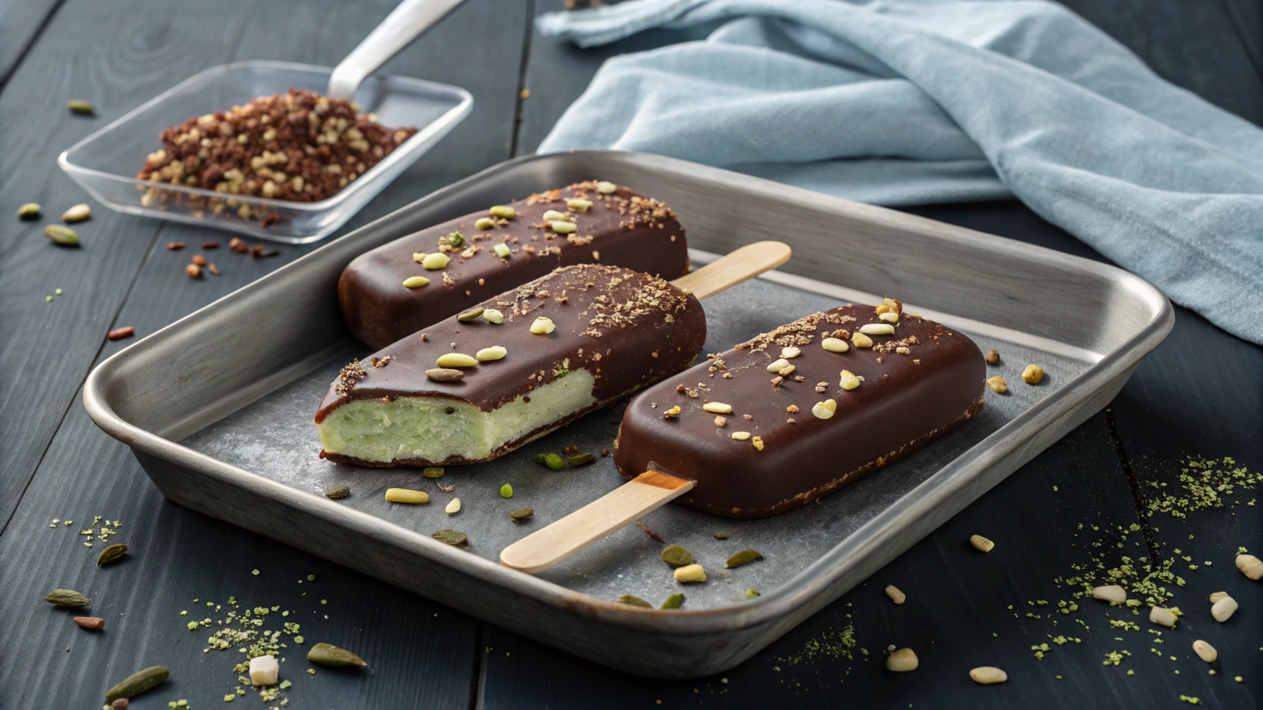 Bombón helado casero estilo Magnum con Thermomix