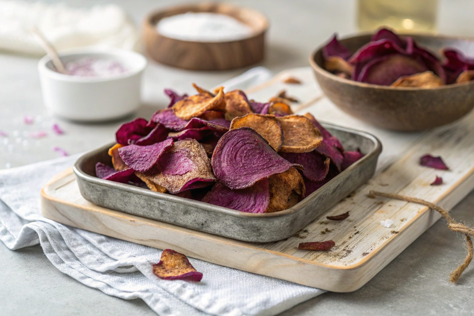 Chips de remolacha en freidora de aire - air fryer