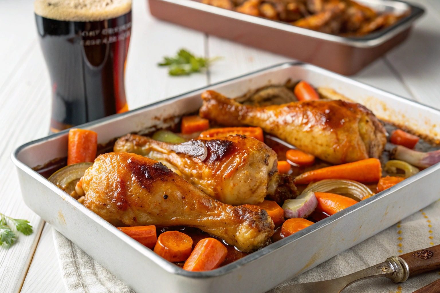 Pollo con Cerveza negra en Freidora de Aire