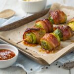 Coles de Bruselas Envueltas en Bacon con Freidora de Aire