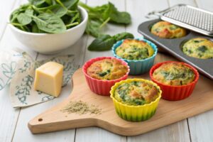 Muffins de espinacas con queso en Freidora de aire – Air Fryer