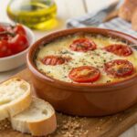 Provolone con tomate al estilo italiano hecho en freidora de aire - airfryer