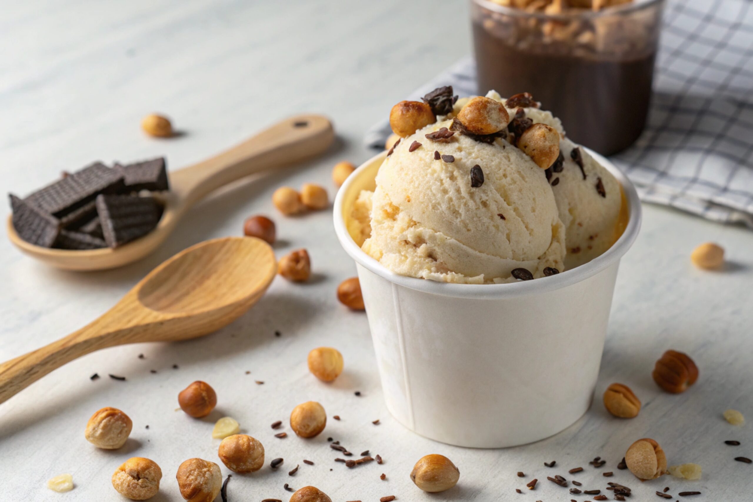 Helado rápido de avellanas con thermomix