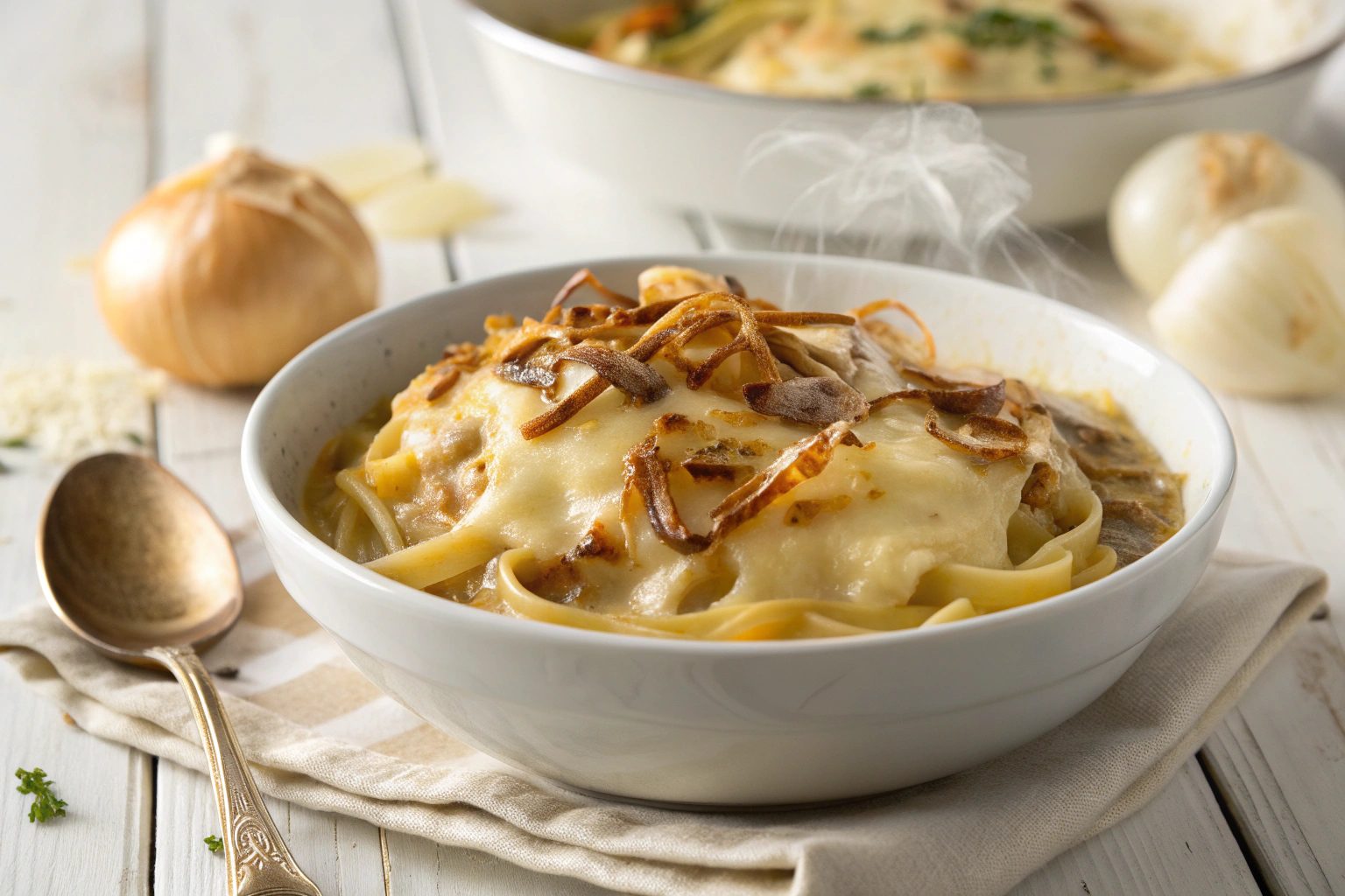 Pasta con Cebolla Caramelizada en Thermomix