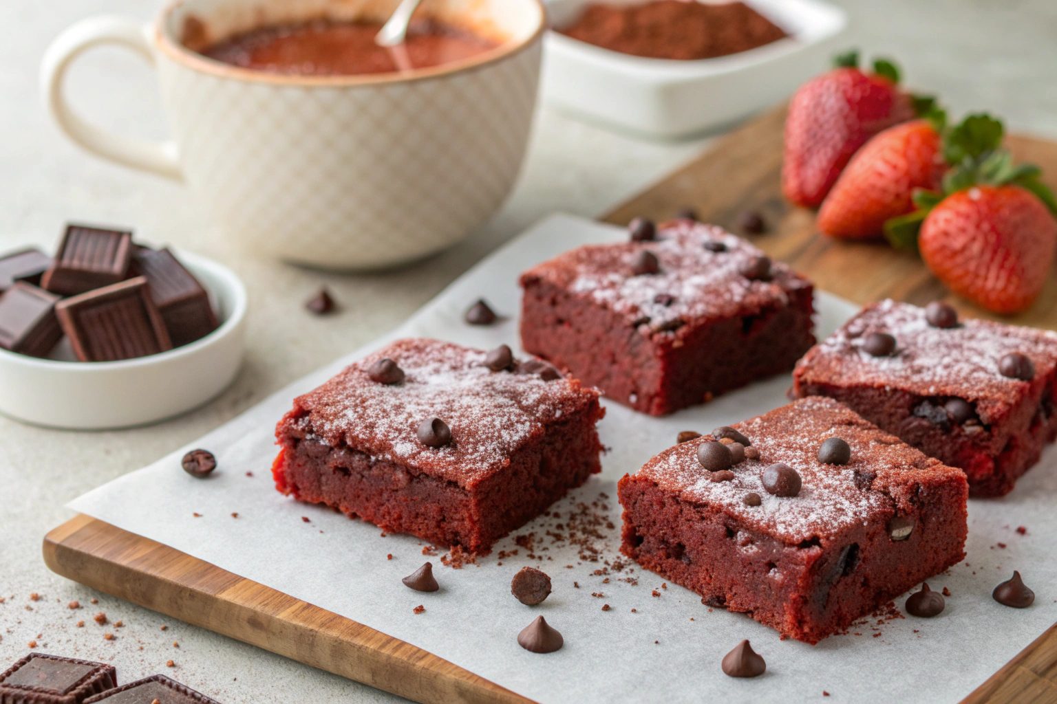 Brownies Red Velvet en Freidora de Aire