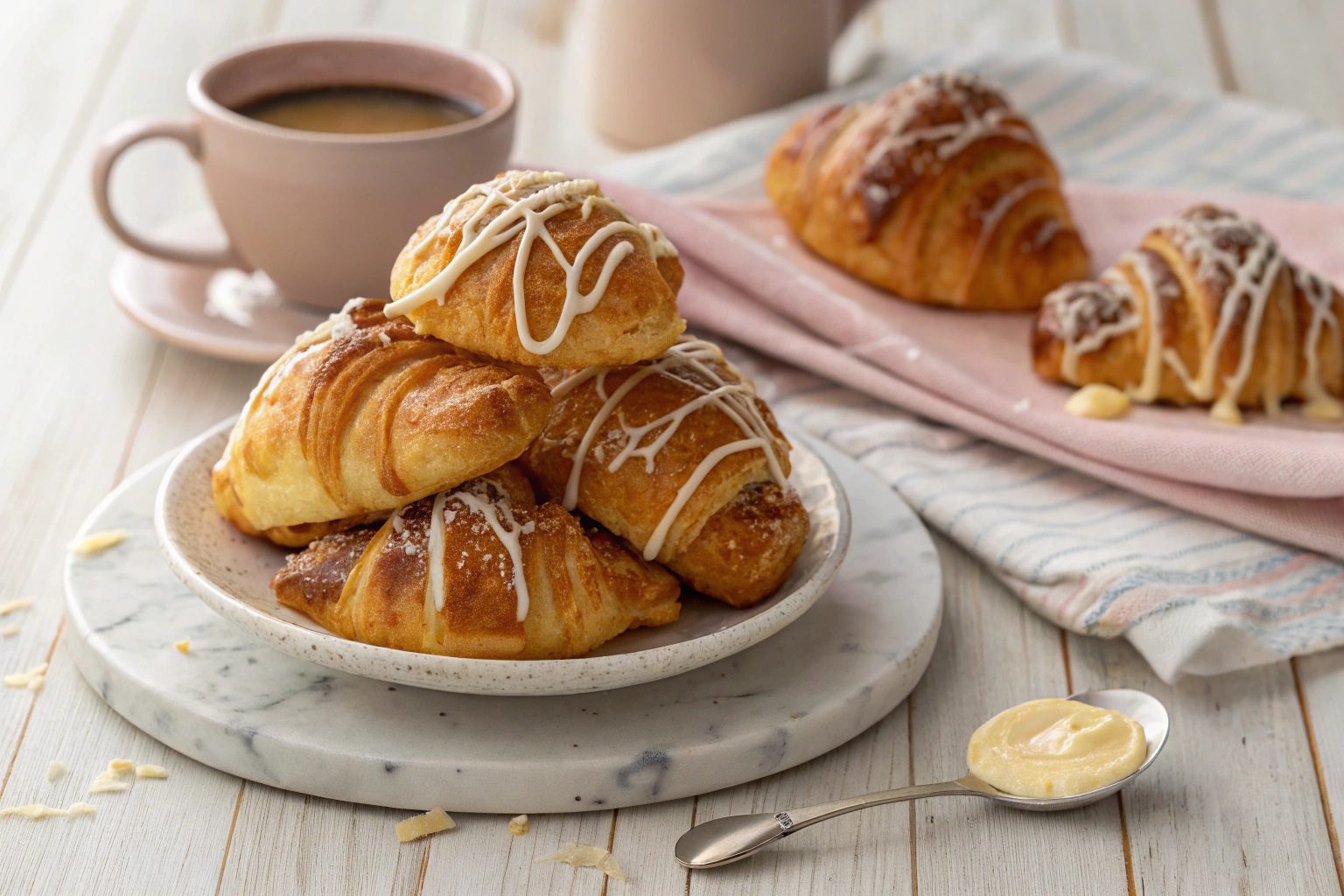 Mini croissants con crema Lotus en freidora de aire - airfryer Mini croissants con crema Lotus en freidora de aire - airfryer