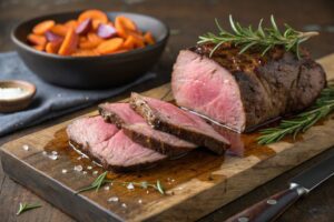 Roast beef jugoso en freidora de aire