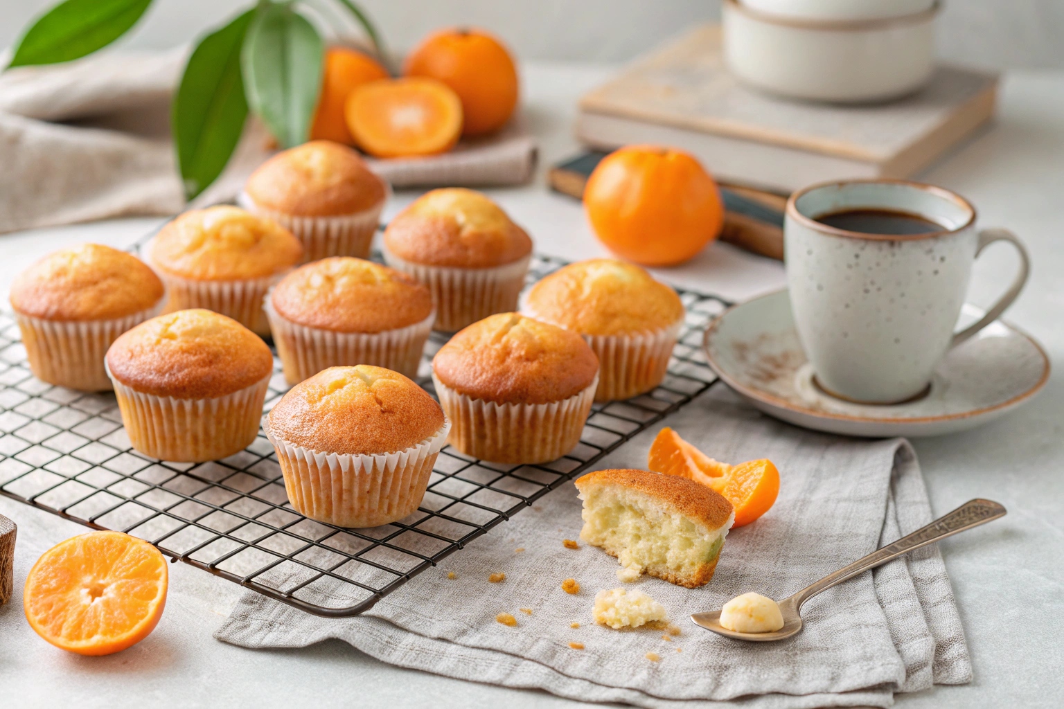 Muffins de tarta de queso con mandarina con freidora de aire - airfryer