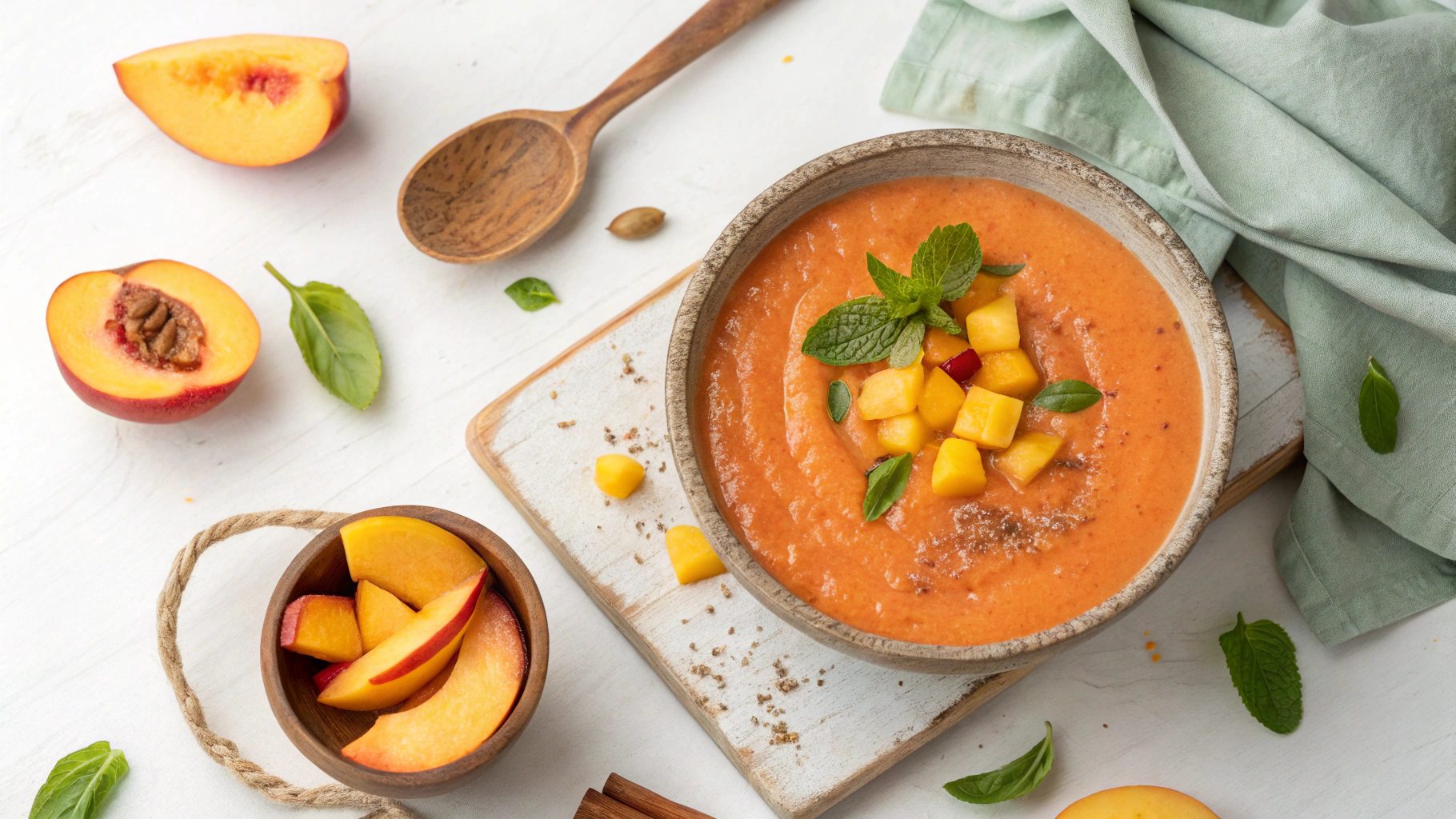 Gazpacho de melocotón con Thermomix