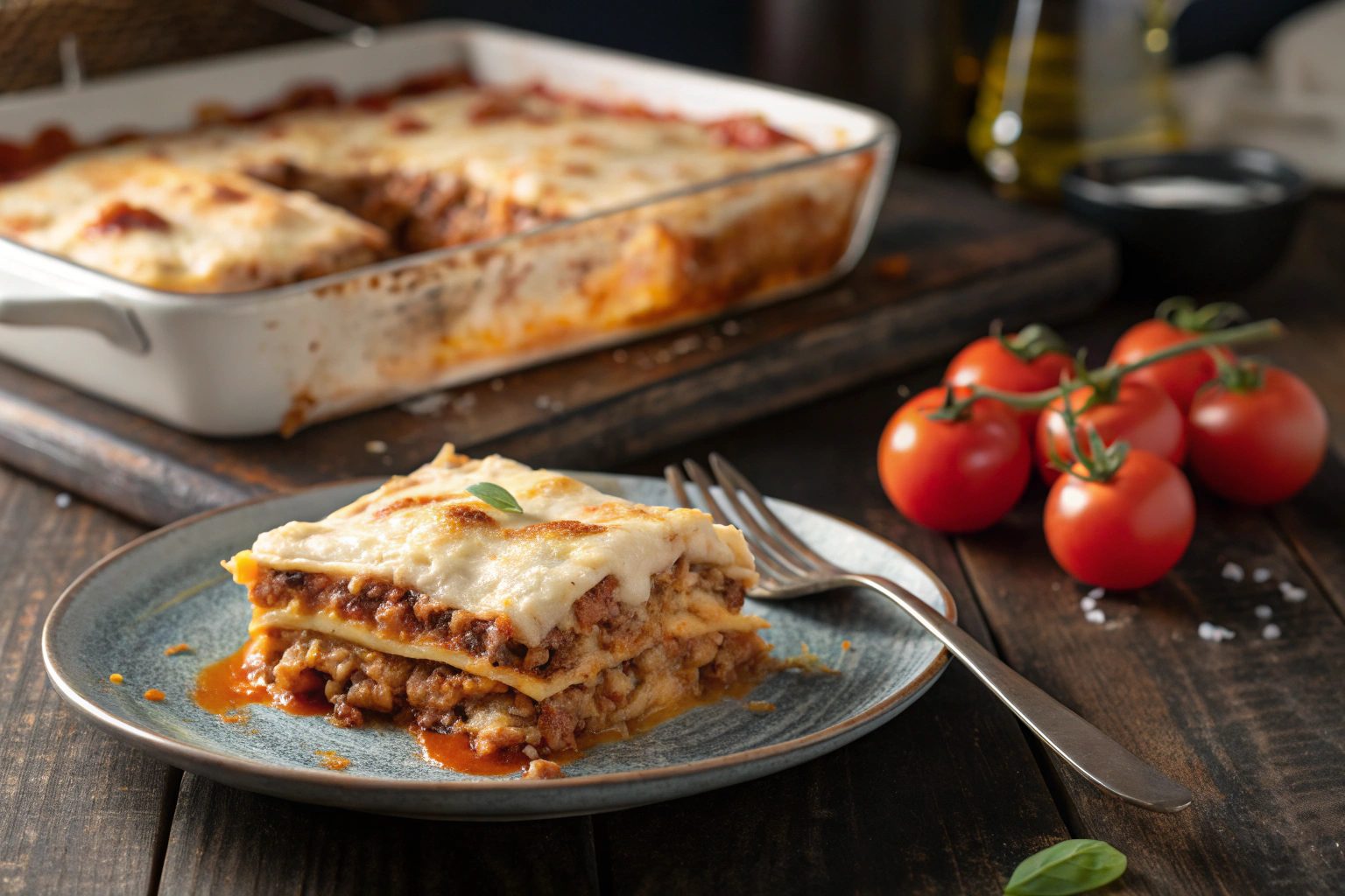 Lasaña de carne y tomate en freidora de aire - airfryer
