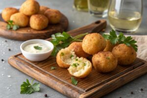 Buñuelos de bacalao en freidora de aire