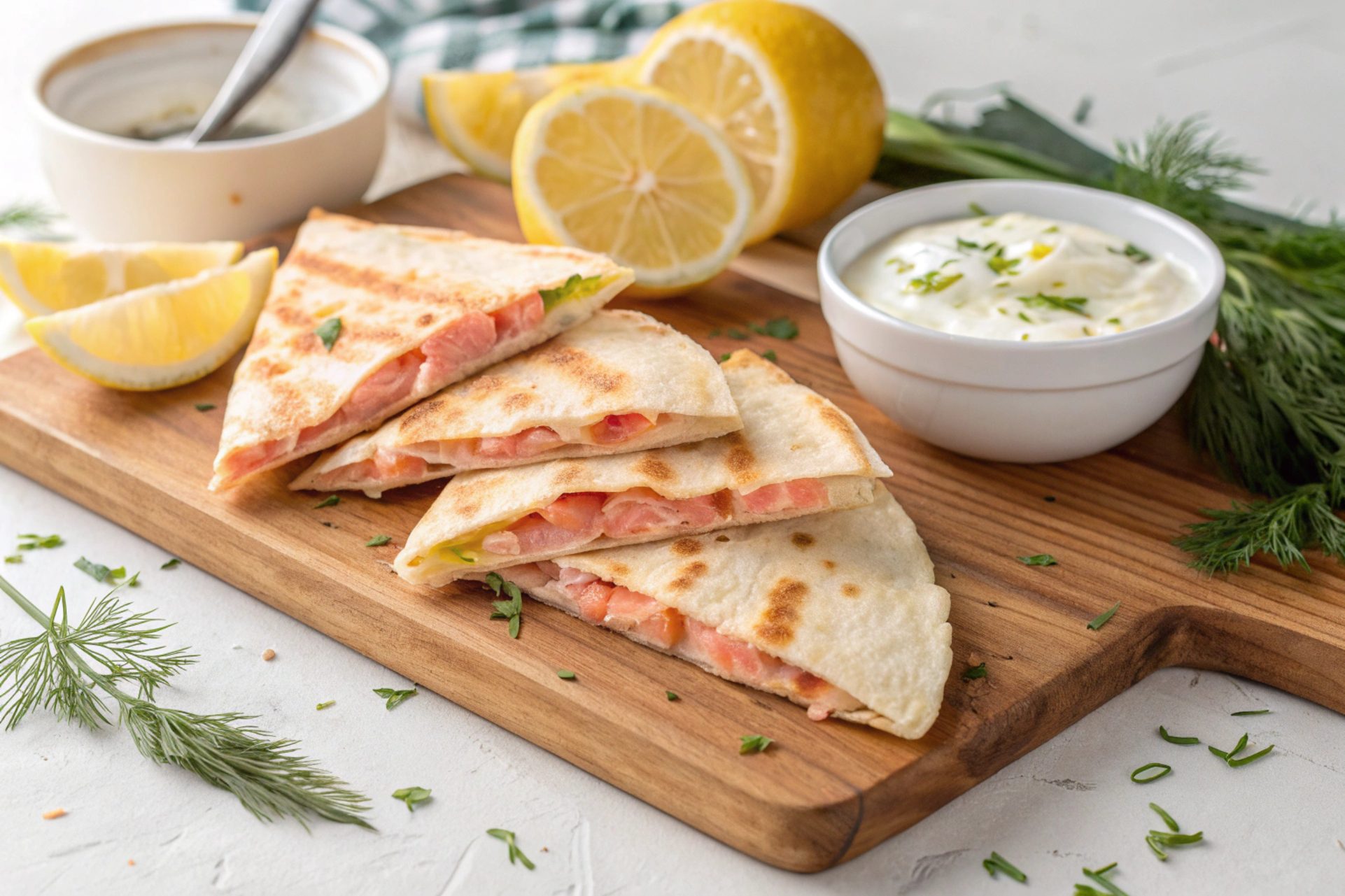 Quesadillas de salmón ahumado en freidora de aire - air fryer