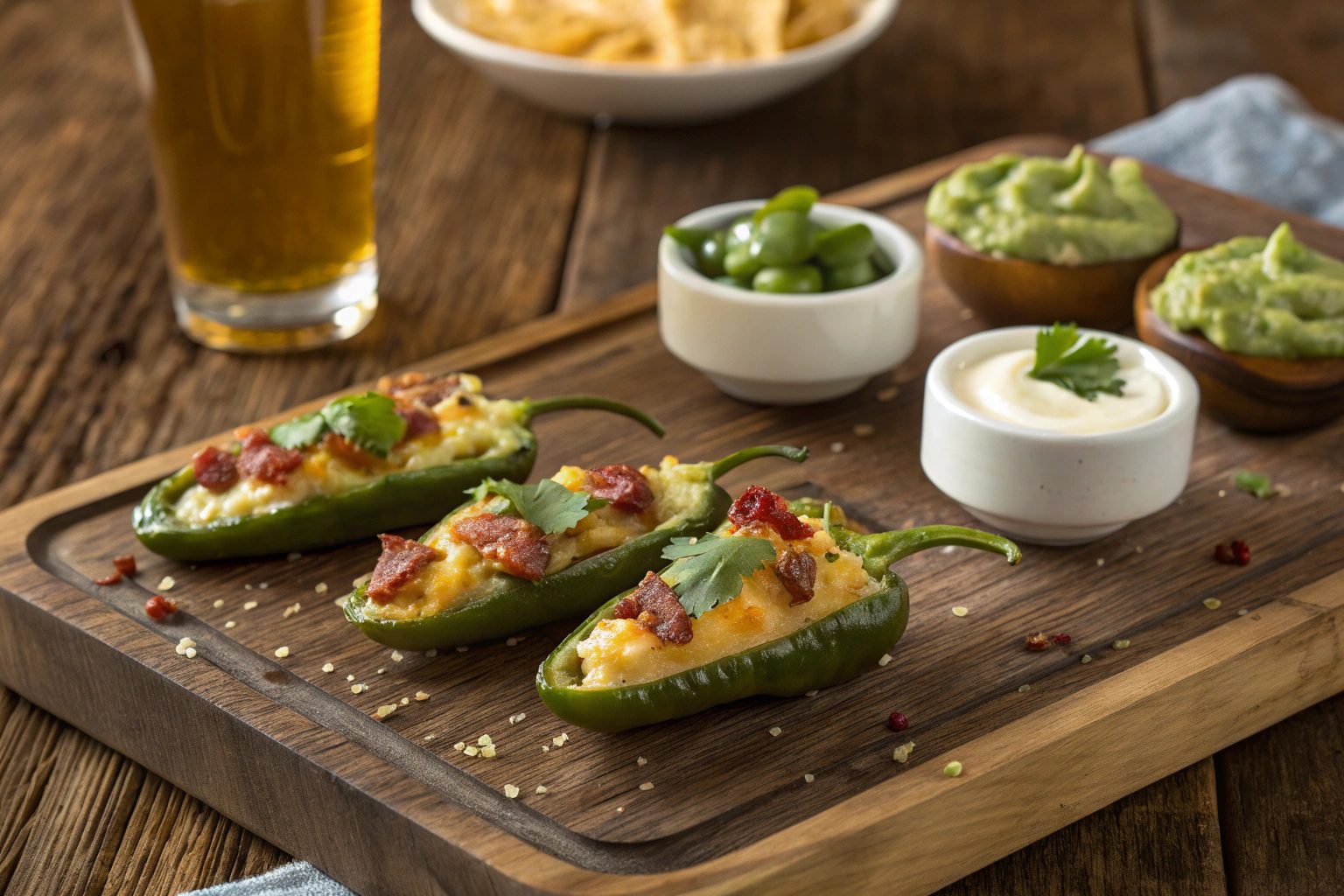 Jalapeños rellenos crujientes en freidora de aire - airfryer