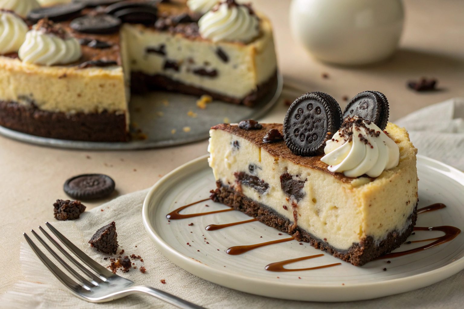 Tarta de queso con Oreo en freidora de aire