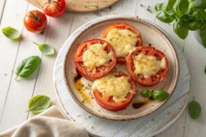Rodajas de tomate con parmesano en Air Fryer