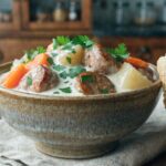 Gulasch de salchichas con patatas y zanahorias con thermomix