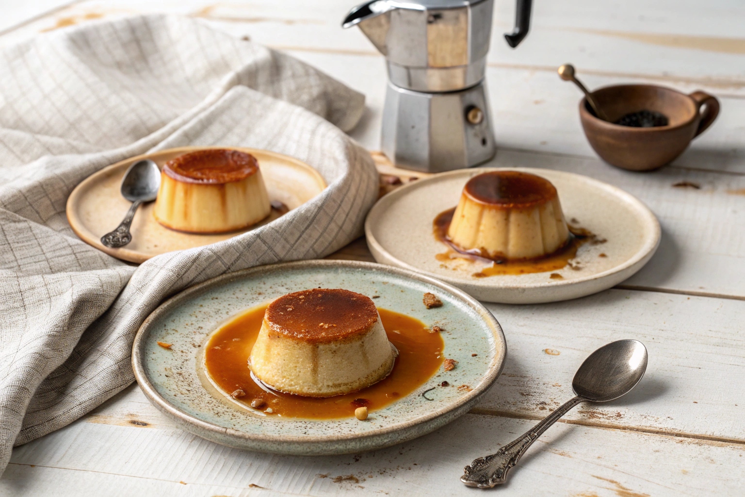 flan de cafe con freidora de aire