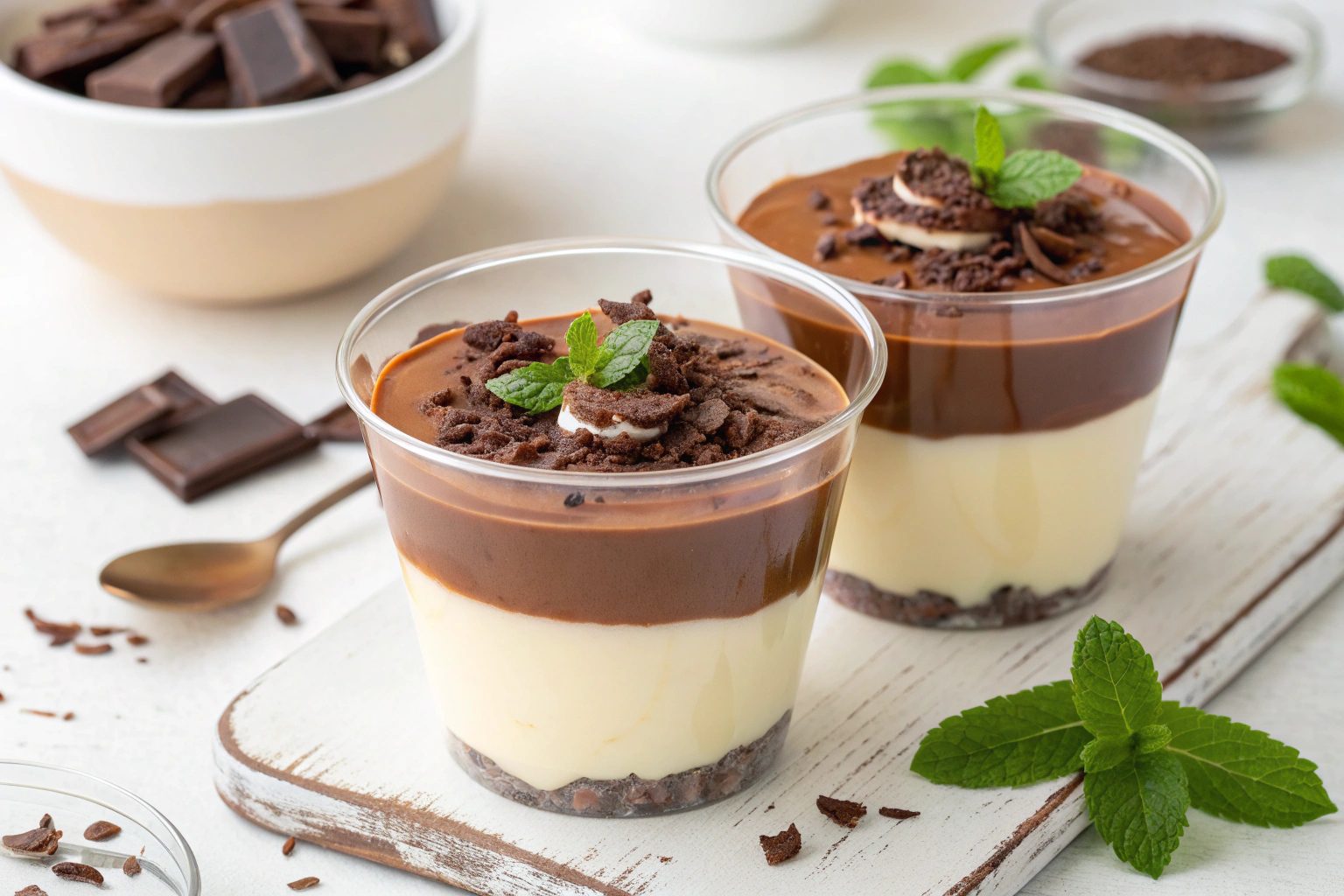 Cremas de postre bicolor con Thermomix