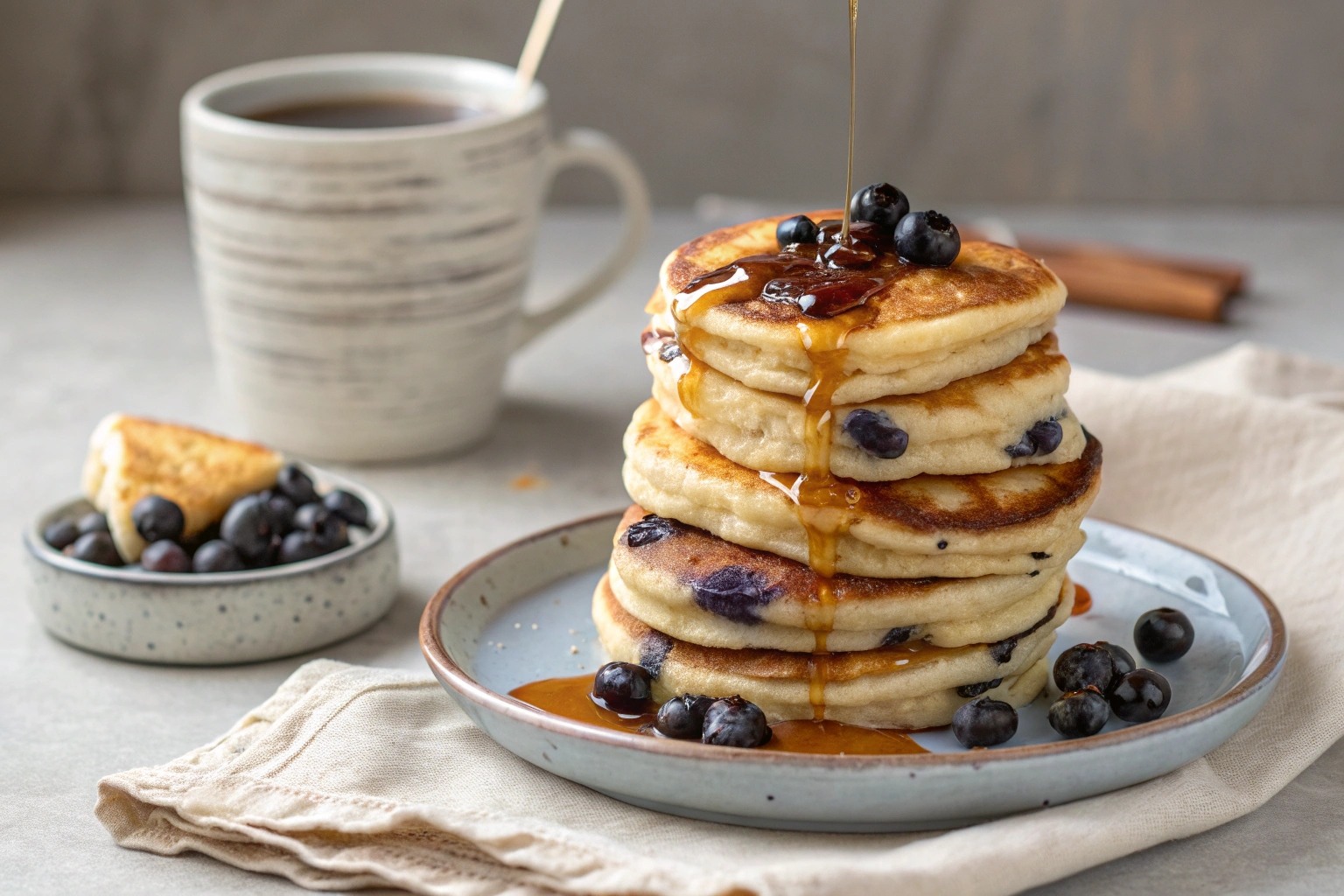 Tortitas de arándanos en freidora de aire - air fryer