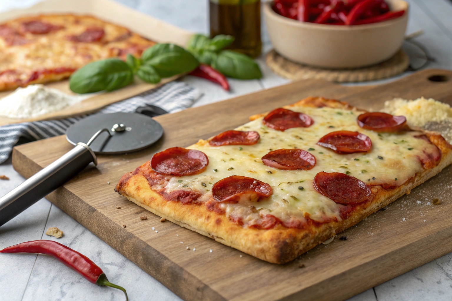 Mini pizzas de pepperoni en freidora de aire - air fryer