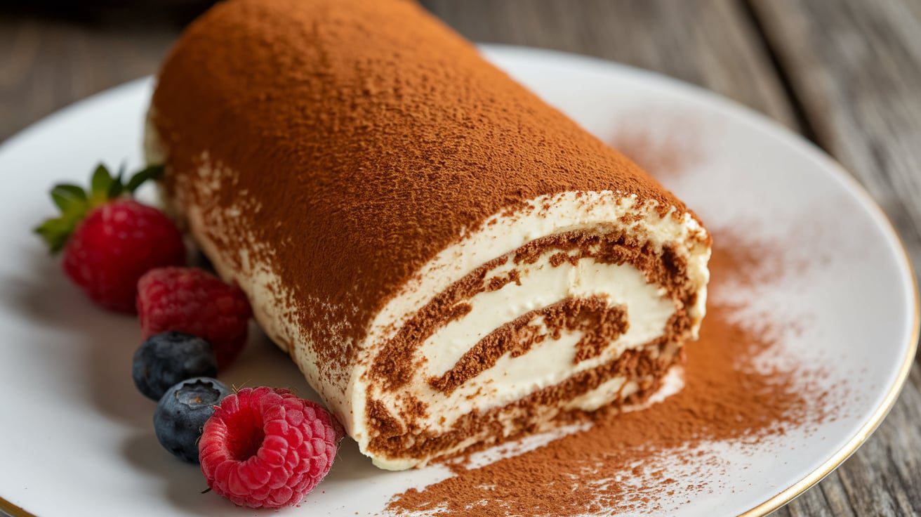 Brazo de tiramisú con Thermomix