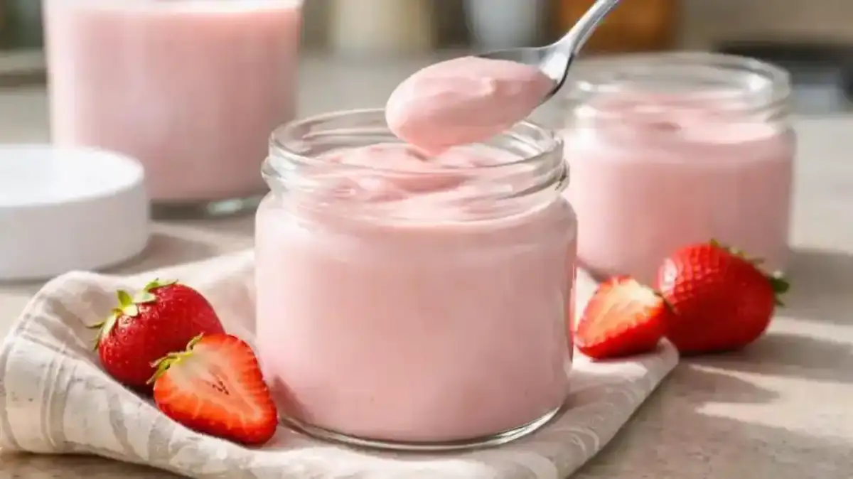 Yogur de fresa con thermomix