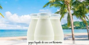 Yogur líquido de coco con thermomix