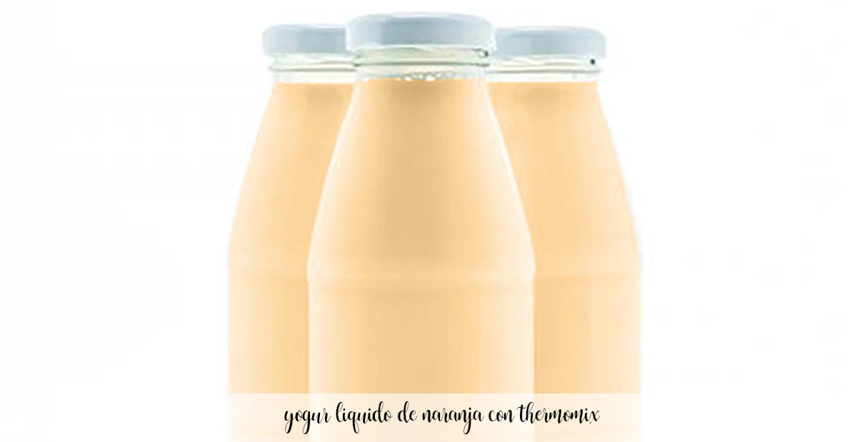 Yogur liquido de naranja con thermomix